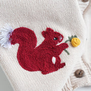 Knitwear Kids' Sweater Cotton Thread Clothing Squirrel Embroidery