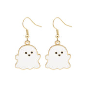 Halloween Earrings Cute Pumpkin Spooky Oil Drip Alloy Earrings Jewelry