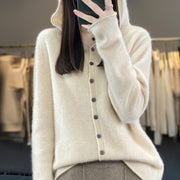 Pure Wool Sweater Women Cardigan Autumn And Winter Sweater