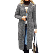 Wool Solid Color Cardigan Loose And Long Oversized Coat