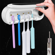 Wall Mounted Toothbrush Holder Smart Toothbrush UV Sterilizer Holder Toothpaste Dispenser Squeezer For Bathroom Accessories6