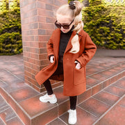 Children's woolen coat long sleeve blazer