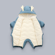 Baby Winter Snowsuit Plus Velvet Thick Baby Boys Jumpsuit 0-3 Years Toddler Coat