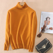 Fall/winter high neck mink sweater women pullover sweater