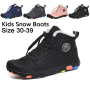 Fashion Winter Warm Kids Snow Boots Waterproof Unsex Round Toe Children Sneaker