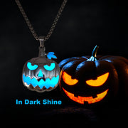 Halloween Ghost Festival Accessories Luminous Pumpkin Pendant Necklace