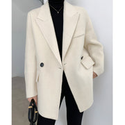 Double-faced Cashmere Coat Cocoon-shaped Hepburn Style Small Woolen Blazer Women's Short