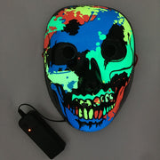 LED Mask Luminous Glowing Halloween Party Mask Neon EL Mask Halloween Cosplay Mask