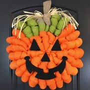 Halloween Autumn Pumpkin Wreath Front Door Hanging Pendant Artificial