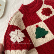 Round Neck Christmas Striped Autumn And Winter New Kids' Sweater Women