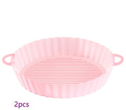 Air Fryer Tray Silicone Kitchen Supplies Air Fryer Silicone Pot Grill Pan Accessories Disposable Paper Liner