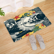 Halloween Flannel Floor Mat Bathroom Toilet Door Non-slop Mats Skull Absorbent Printing Floor Mat