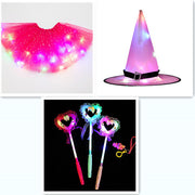 Magical & Luminous  LED Princess Halloween Tutu Skirt Sequins Shiny Skirt