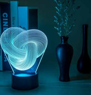 Twist Abstract LED 3D Night Light Touch Colorful Acrylic 3D Table Lamp Decoration Lighting Baby Sleeping Mood Lamp Best Gift