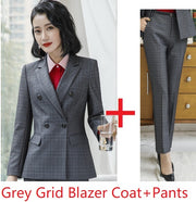 Plaid Business Suit Women's Formal Suit Work Clothes