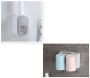 Wall Mounted Automatic Toothpaste Holder Bathroom Accessories Set Dispenser678