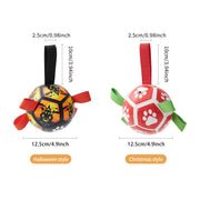 Dog Soccer Balls Toy Christmas Gift For Pets Puppy Birthday Toy Interactive Toys For Tug Of War Water Toys