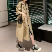 Women Trendy Trench Coat, Double Breasted Coat, Korean Women's Trench Coat, Elegant Oversize Trench Coat, Spring Clothing, Women's Clothing