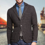 Long Sleeve Woolen Blazer Collar Coat