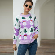 Christmas tree snowman pullover sweater