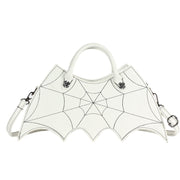 Halloween Spider Web Shape Shoulder Bags Personality Batgirl Tide Pu Handbags Fashoin Messenger Crossbody Bag