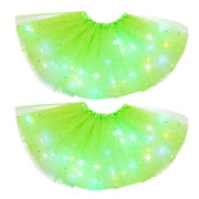 Magical & Luminous  LED Princess Halloween Tutu Skirt Sequins Shiny Skirt