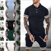 Men's Short Sets 2 Piece Outfits Polo Shirt Fashion Summer Tracksuits Casual Set Short Sleeve And Shorts Set For Men