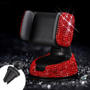 Women Red Rhinestone Car Interior Accessories1