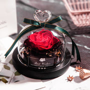 Valentine's Day Christmas Dried Flowers Wedding Gifts Dried Flowers Eternal Real Rose Home Decoration With LED In Glass