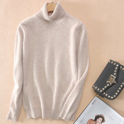 Fall/winter high neck mink sweater women pullover sweater