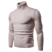 Winter Warm Basic Thermal Turtleneck Sweater Men's Solid Color Slim Fit Clothes Pullover Top