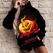 Women's Halloween Pumpkin 3D Print Casual Hoodie