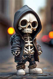 Halloween Cool Skeleton Figurines Halloween Skeleton Doll Resin Ornament