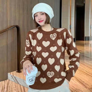 Women's Spring And Autumn White Long Sleeve Lapel Sweater Knitted Sweater