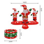 Christmas tree ring children throwing toys