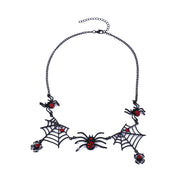 Halloween Spider And Spider Web Necklace Personality Clavicle Necklace Fashion Jewelry Accessories