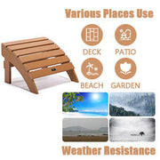 TALE Adirondack Ottoman Footstool All-Weather And Fade-Resistant Plastic Wood For Lawn Outdoor Patio Deck Garden Porch Lawn Furniture,Banned From Selling On Amazon 5