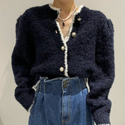 Women's Loose Puff Sleeve Knitted Sweater