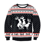 UGLY CHRISTMAS SWEATER Vacation Santa Elf Funny Women's Men Sweaters Tops Autumn Winter Clothing