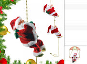 Electric Santa Claus Climbing Ladder Plastic