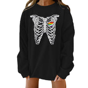 Halloween Creative Theme Print Loose Sweater