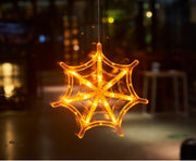 Halloween Window Hanging LED Lights Spider Pumpkin Hanging Ghost Horror Atmosphere Lights Holiday Party Decorative Lights Home