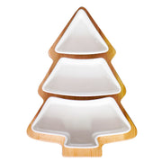 4Pcs Christmas Tree Ceramic Plates 6