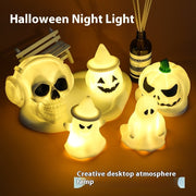 Halloween LED Glowing Cute Small Night Lamp Pumpkin Ghost Lamp Ornaments