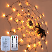 Halloween Led Spider Web String Light 5v Remote Control 8 Modes Net Mesh Atmosphere Lamp Outdoor Indoor Party Led Light