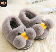 Winter cute cartoon kids cotton shoes for baby shoes small yellow duck cotton slippers children