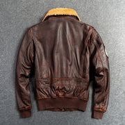 Men's Genuine Leather G1 First Layer Leather Motorcycle Jacket