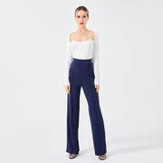 Solid Color Casual Pants Slim, High-waisted Bell Bottoms 9