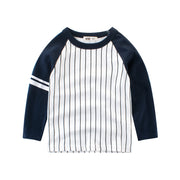 Long-sleeved colorblock kids T-shirt