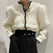 Women's Loose Puff Sleeve Knitted Sweater